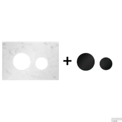 Drukplaat Front En Toetsen TECE Loop Voor WC-Bediening Marmer Wit -Baden Luxe Verkoop marmer matzwart