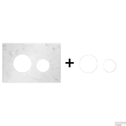 Drukplaat Front En Toetsen TECE Loop Voor WC-Bediening Marmer Wit -Baden Luxe Verkoop marmer wit