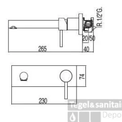 Max Tres Inbouw Wastafelmengkraan 06220001