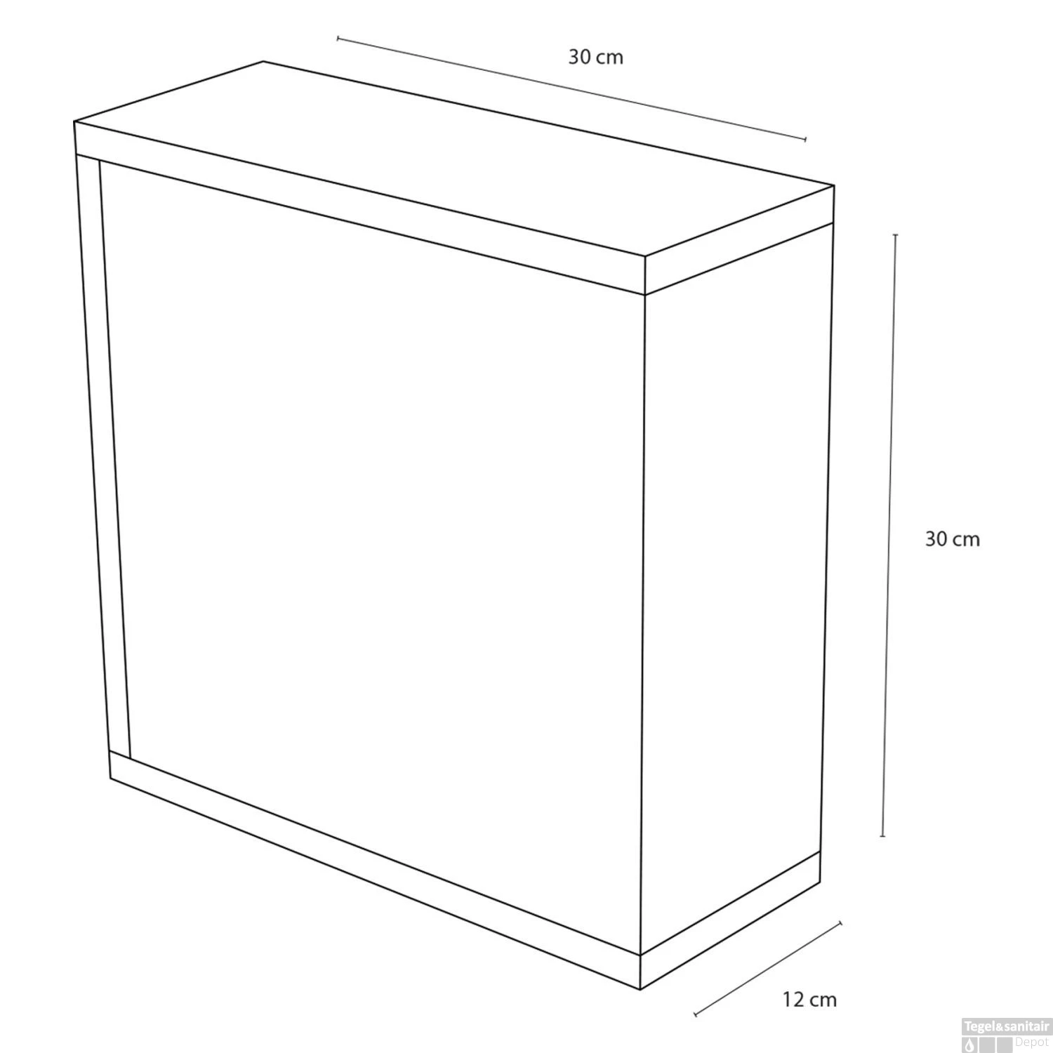 Medicijnkast Differnz Quadro 30x12x30cm Wit 2 Medicijnkast Differnz Quadro 30x12x30cm Wit - Afbeelding 2