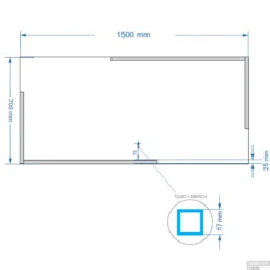 Badkamerspiegel Boss & Wessing Liteem 150x70 Cm Met LED -Baden Luxe Verkoop melite 150x70cm 1