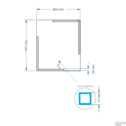 Badkamerspiegel Gliss Design Melite 60x70 Cm Met LED 5 Badkamerspiegel Gliss Design Melite 60x70 Cm Met LED -Baden Luxe Verkoop melite 60x70cm