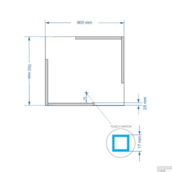 Badkamerspiegel Boss & Wessing Liteem 80x70 Cm Met LED -Baden Luxe Verkoop melite 80x70cm 1