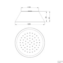 Douchekop Sapho Rond 22.5 Cm Chroom 5 Douchekop Sapho Rond 22.5 Cm Chroom -Baden Luxe Verkoop mh032 douchekop sapho rond 22.5 cm chroom 2