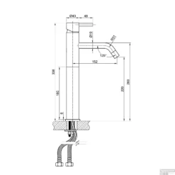 Wastafelmengkraan Sapho Minimal 1-hendel Gebogen Hoog 33.8 Cm RVS 7 Wastafelmengkraan Sapho Minimal 1-hendel Gebogen Hoog 33.8 Cm RVS -Baden Luxe Verkoop mi202 wastafelmengkraan sapho minimal 1 hendel gebogen hoog 33.8 cm rvs 3