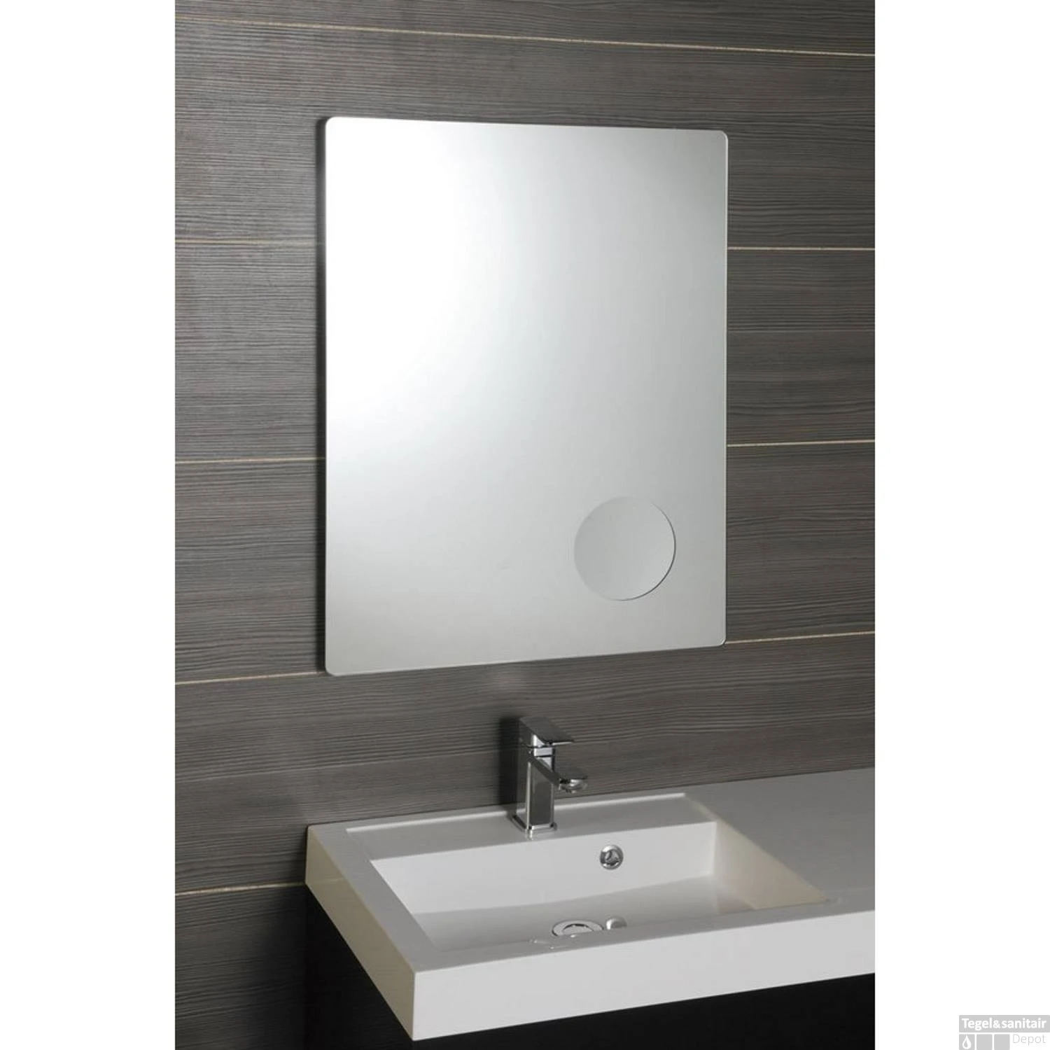 Badkamerspiegel Sapho Rechthoek 60x80 Cm Met Cosmetica Spiegel 2 Badkamerspiegel Sapho Rechthoek 60x80 Cm Met Cosmetica Spiegel - Afbeelding 2