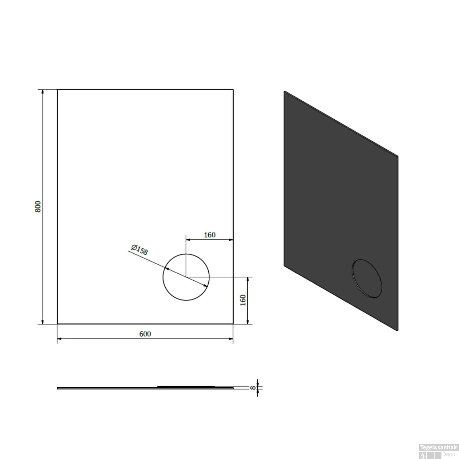 Badkamerspiegel Sapho Rechthoek 60x80 Cm Met Cosmetica Spiegel 6 Badkamerspiegel Sapho Rechthoek 60x80 Cm Met Cosmetica Spiegel - Afbeelding 6