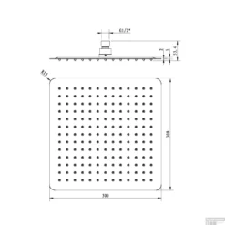 Regendouchekop Sapho Slim Vierkant 30 Cm RVS Gepolijst -Baden Luxe Verkoop ms563 regendouchekop sapho slim vierkant 30 cm rvs 2