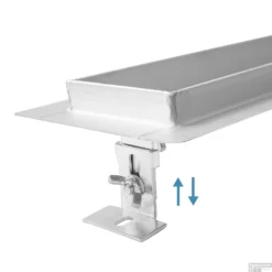 RVS Douchegoot Muurflens Met Uitneembaar Sifon 60x7cm 6,7cm Diep STANDAARD ROOSTER -Baden Luxe Verkoop muur design rooster 60cm 3