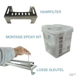 RVS Douchegoot Muurflens Met Uitneembaar Sifon 60x7cm 6,7cm Diep STANDAARD ROOSTER -Baden Luxe Verkoop muur design rooster 60cm 8