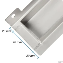 RVS Douchegoot Muurflens Met Uitneembaar Sifon 70x7cm 6,7cm Diep GLAS ROOSTER -Baden Luxe Verkoop muur glas rooster 70cm 5