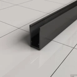 BWS Inloopdouche Pro Line Rookglas Met Middenband 110x200 8mm Nano Coating Mat Zwart Profiel En Stang 9 BWS Inloopdouche Pro Line Rookglas Met Middenband 110x200 8mm Nano Coating Mat Zwart Profiel En Stang -Baden Luxe Verkoop muurprofiel mat zwart 15