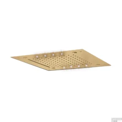 Hoofddouche LED It Rain Lagoo Nesso Multi Color LED Met Cascade En Nevel Functie 43 X 43 Cm RVS Geborsteld Goud PVD