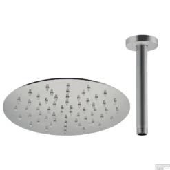 Hoofddoucheset Superslim Lagoo Nesso Met Hoofddouche 20 Cm En Plafondbuis 30 Cm RVS Geborsteld Nikkel