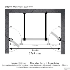 Niscabine XL Compleet Just Creating 280x200 Cm 80/120/80 Gunmetal -Baden Luxe Verkoop niscabine xl compleet just creating 280x200 cm 80 120 80 gunmetal tec