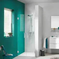 Nisdeur By Sealskin 'I AM' 90x200 Cm Pendeldeuren Chroom/Zilver Helder Glas Antikalk