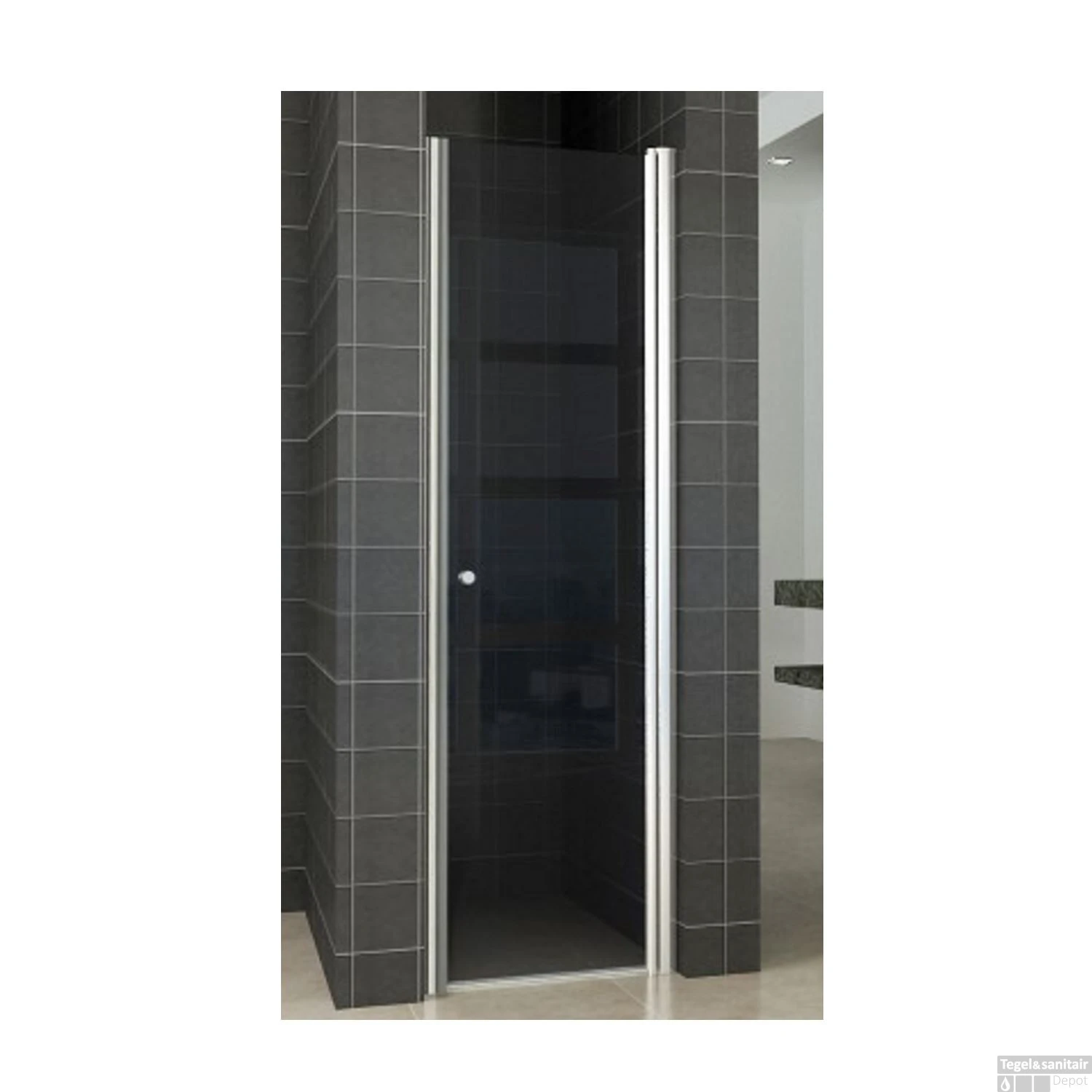 Nisdeur Wiesbaden Met Profiel Rookglas 60x202cm 8mm Nano Coating 3 Nisdeur Wiesbaden Met Profiel Rookglas 60x202cm 8mm Nano Coating - Afbeelding 3
