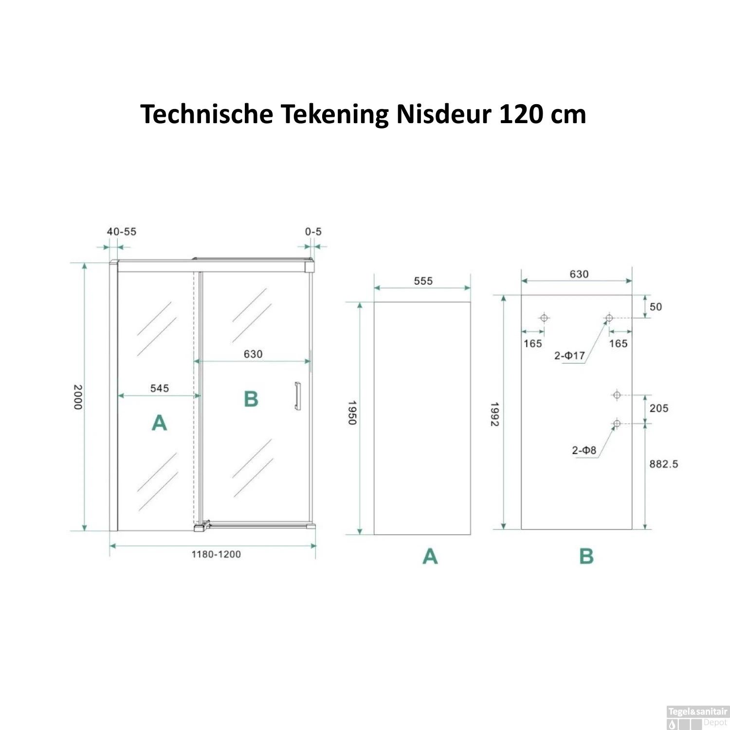 BWS Douchecabine Softclose 2.0 120x120 Cm Met Nisdeur En Zijwand 8mm Aluminium NANO Coating 2 BWS Douchecabine Softclose 2.0 120x120 Cm Met Nisdeur En Zijwand 8mm Aluminium NANO Coating - Afbeelding 2