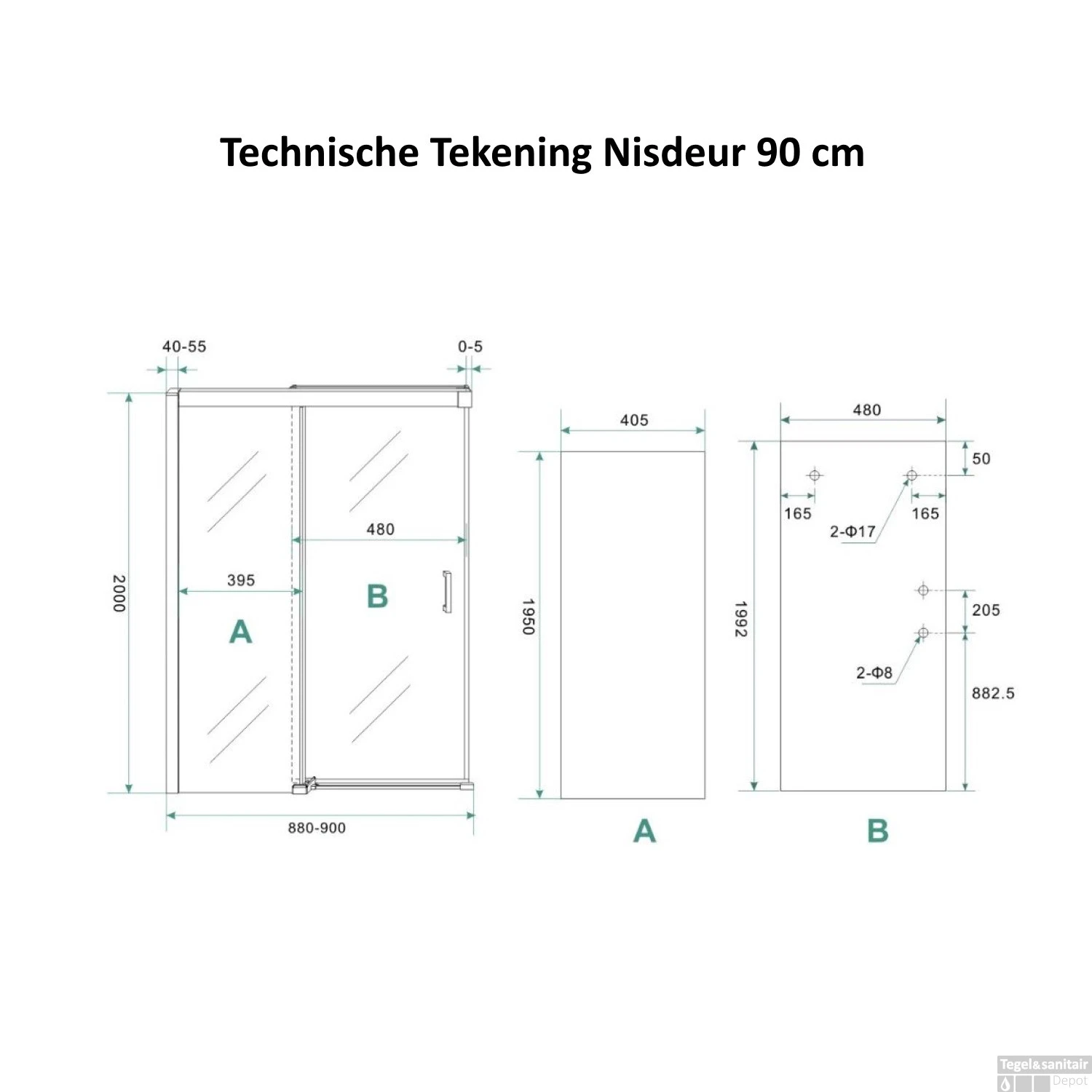 BWS Douchecabine Softclose 2.0 90x120 Cm Met Nisdeur En Zijwand 8mm Aluminium NANO Coating 4 BWS Douchecabine Softclose 2.0 90x120 Cm Met Nisdeur En Zijwand 8mm Aluminium NANO Coating - Afbeelding 4