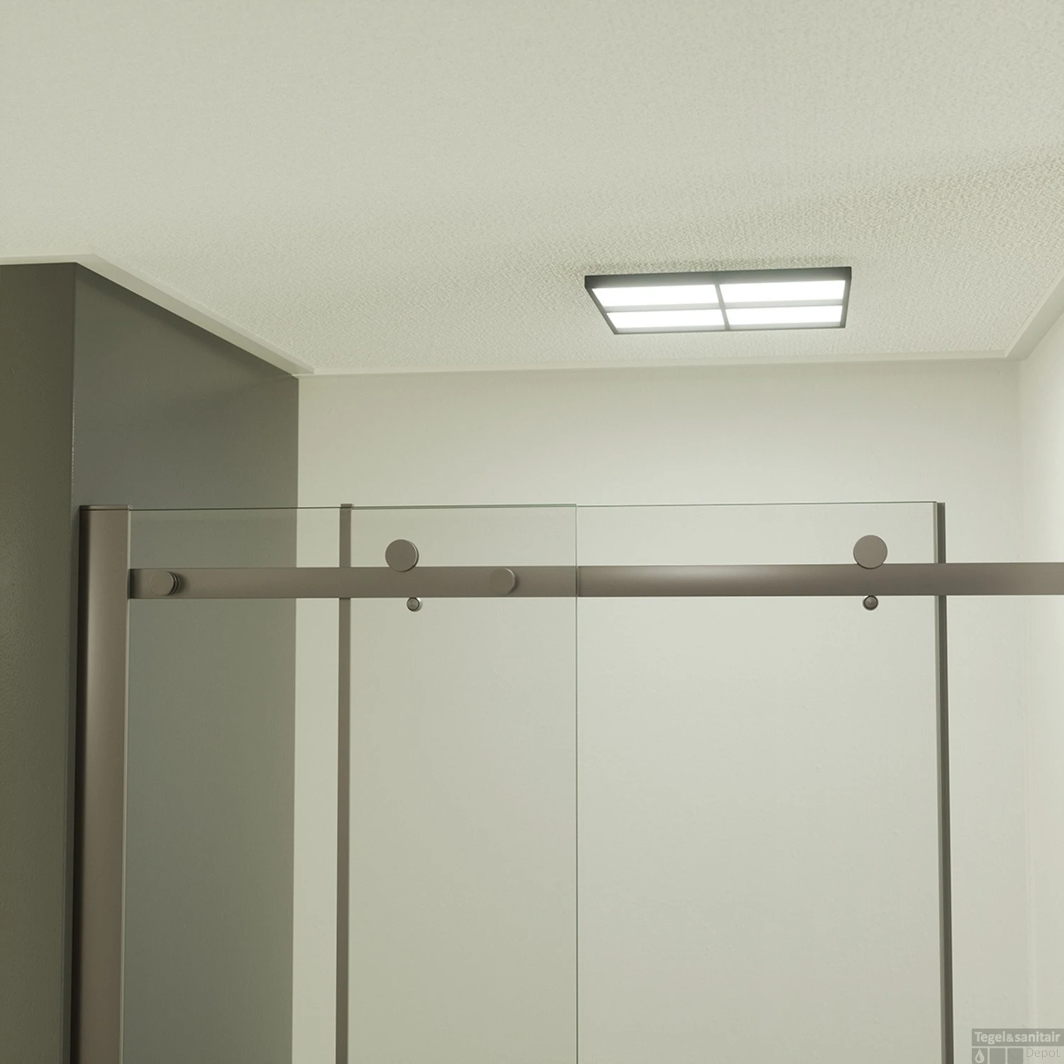 Nisdeur BWS Subliem 8mm Schuifdeur 100-110cm RVS 5 Nisdeur BWS Subliem 8mm Schuifdeur 100-110cm RVS - Afbeelding 5