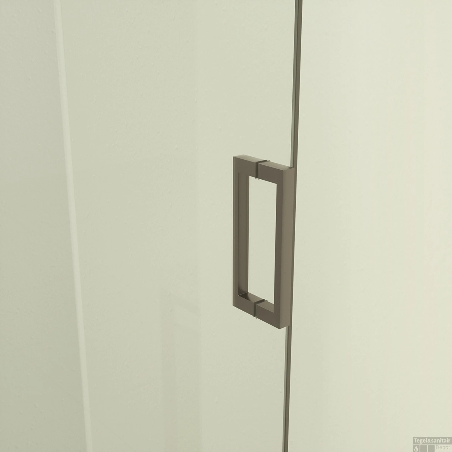 Nisdeur BWS Subliem 8mm Schuifdeur 100-110cm RVS 3 Nisdeur BWS Subliem 8mm Schuifdeur 100-110cm RVS - Afbeelding 3