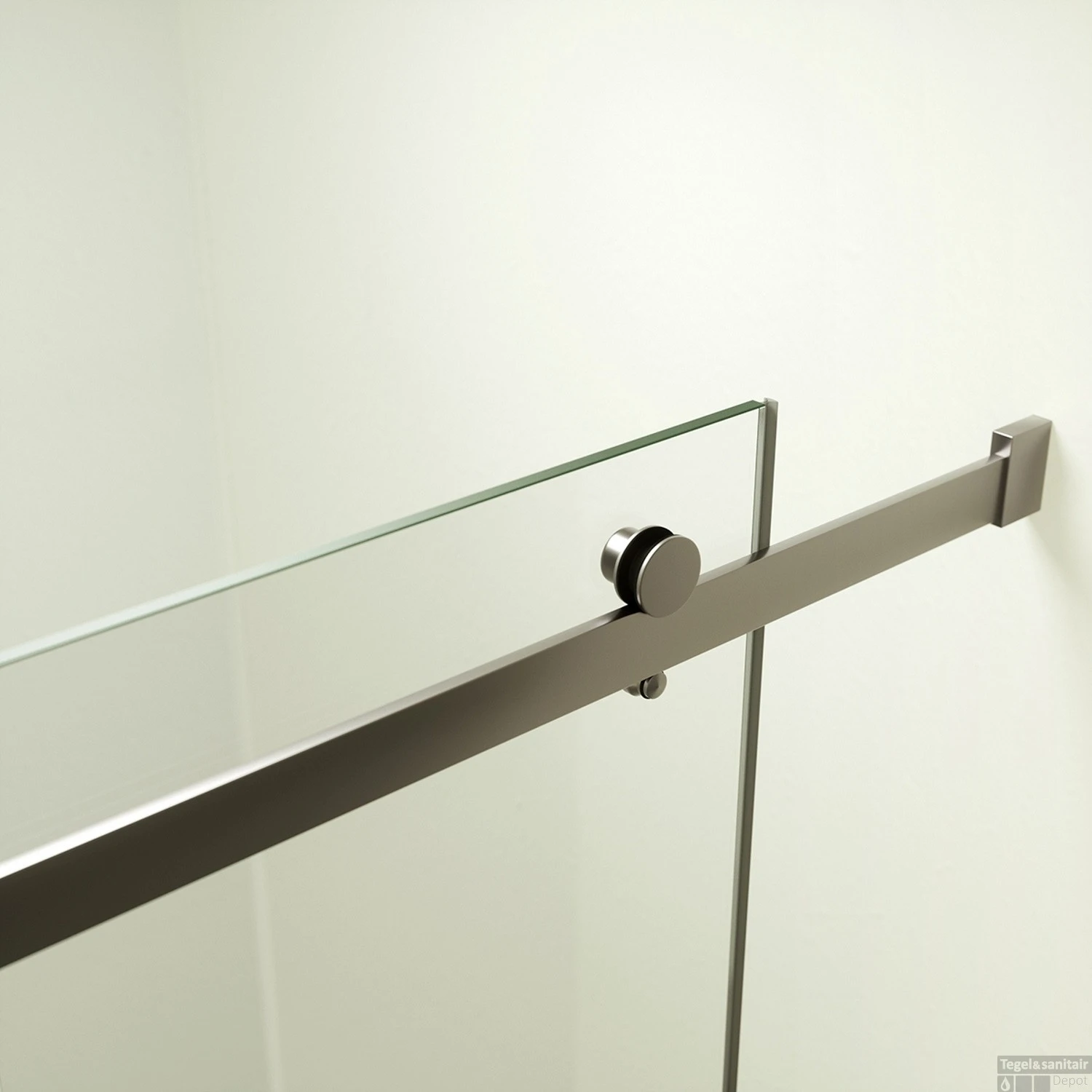 Nisdeur BWS Subliem 8mm Schuifdeur 100-110cm RVS 2 Nisdeur BWS Subliem 8mm Schuifdeur 100-110cm RVS - Afbeelding 2