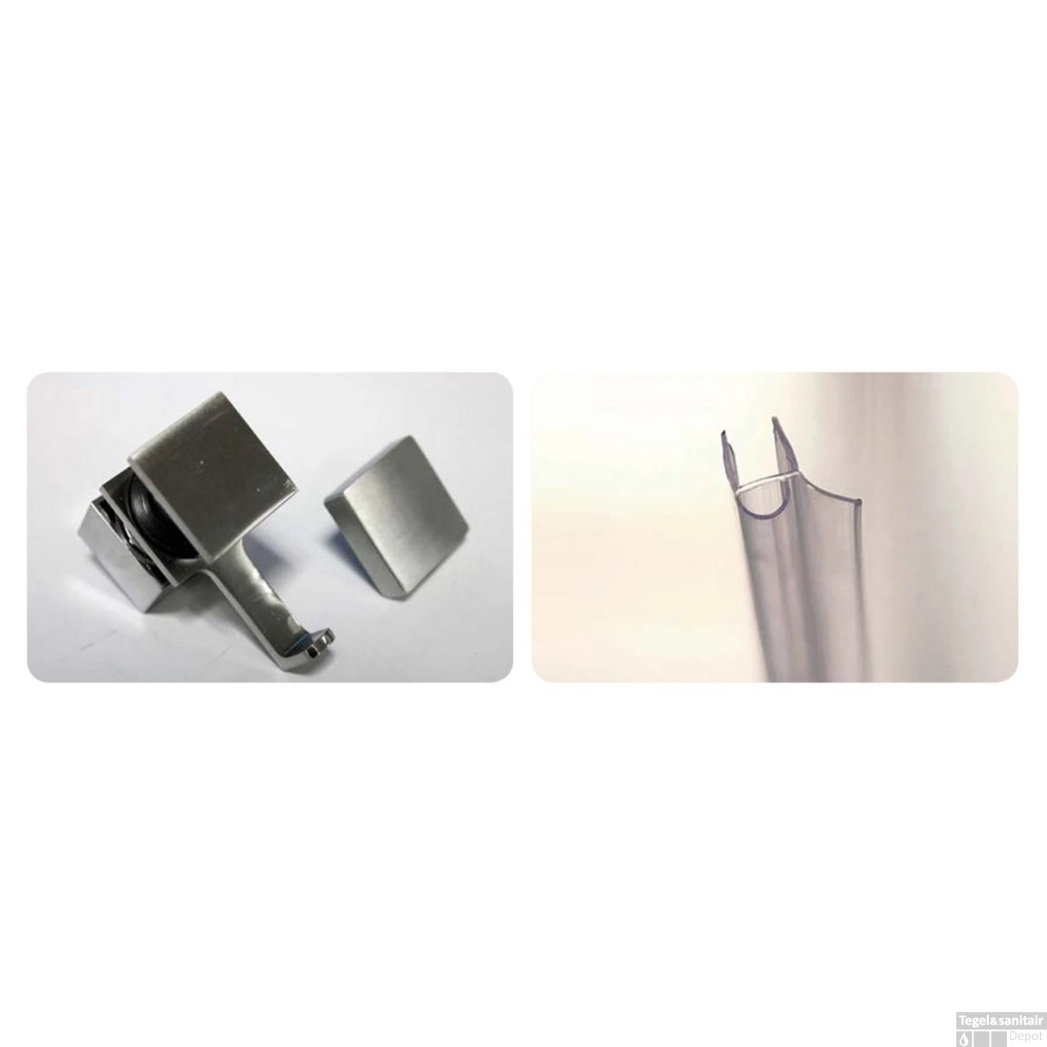 Nisdeur Lacus La Maddalena 130x210 Cm Schuifdeur 8mm Helder Glas RVS 2 Nisdeur Lacus La Maddalena 130x210 Cm Schuifdeur 8mm Helder Glas RVS - Afbeelding 2