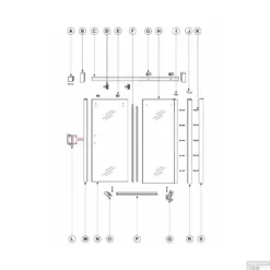 BWS 2 Delige Nis Schuifdeur 120x200 Cm 8 Mm NANO Coating -Baden Luxe Verkoop nisdeur schuifdeur 120x200cm 8mm nano coating tech tech 1