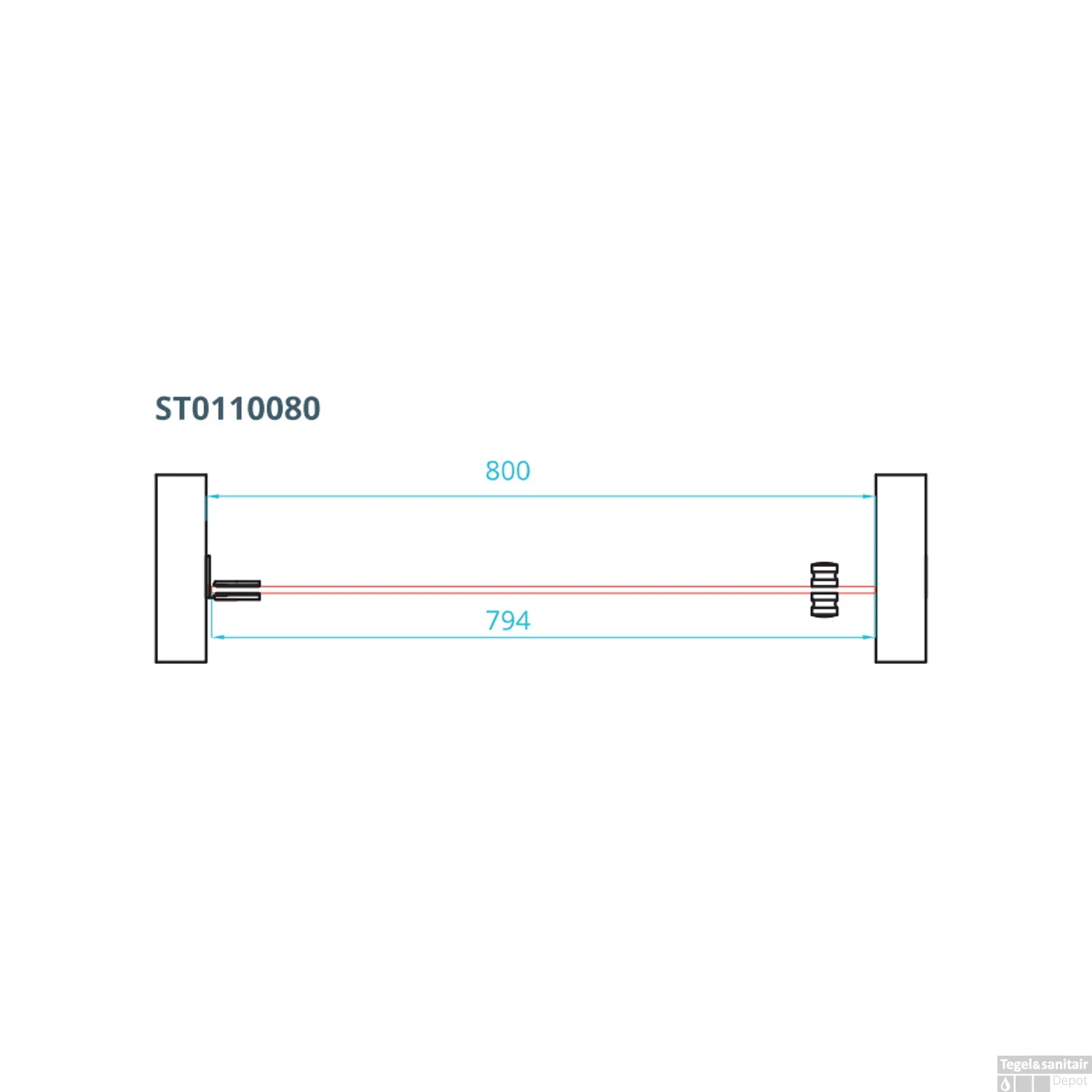 Nisdeur Van Rijn ST01 Profielloos 80x200 Cm Met Satijnbaan 8 Mm Chroom 2 Nisdeur Van Rijn ST01 Profielloos 80x200 Cm Met Satijnbaan 8 Mm Chroom - Afbeelding 2