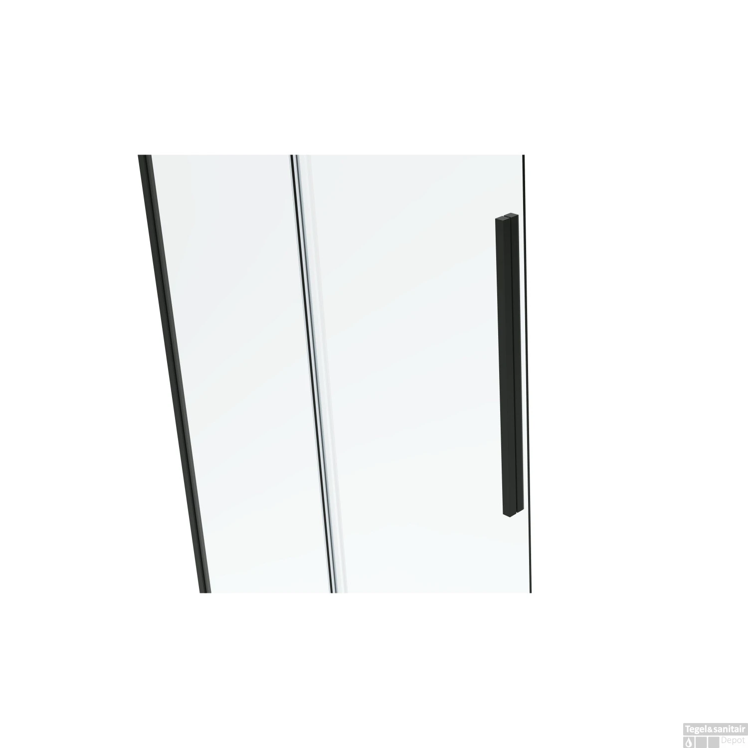 Nisdeur Van Rijn ST06 Schuifdeur Met Vaste Wand Rookglas 120x200 Cm 8 Mm Soft Close Zwart 4 Nisdeur Van Rijn ST06 Schuifdeur Met Vaste Wand Rookglas 120x200 Cm 8 Mm Soft Close Zwart - Afbeelding 4