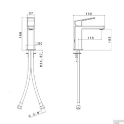 Wastafelmengkraan Sapho Notos 1-hendel Recht 16.6 Cm Chroom -Baden Luxe Verkoop nn002 wastafelmengkraan sapho notos 1 hendel recht 16.6 cm chroom 4