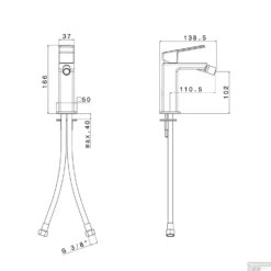 Bidetmengkraan Sapho Notos Uitloop Recht 1-hendel 16.6 Cm Chroom -Baden Luxe Verkoop nn003 bidetmengkraan sapho notos uitloop recht 1 hendel 16.6 cm chroom 2