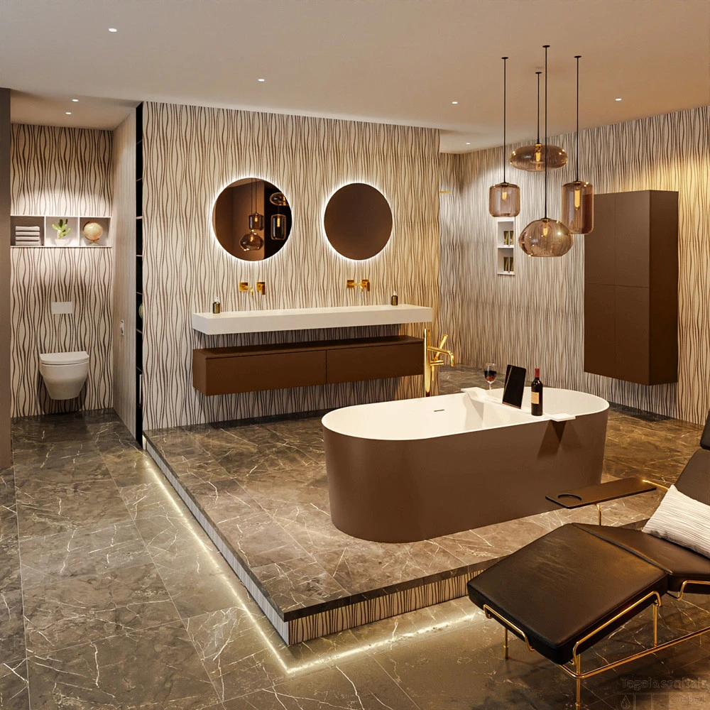 NOBLE Vrijstaand Bad 180x75cm Kleur Rust / Talc 2 NOBLE Vrijstaand Bad 180x75cm Kleur Rust / Talc - Afbeelding 2