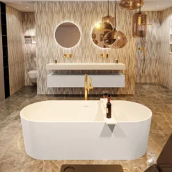 NOBLE Vrijstaand Bad 180x75cm Kleur Linen / Talc -Baden Luxe Verkoop noble 2 00004