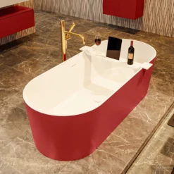 NOBLE Vrijstaand Bad 180x75cm Kleur Fire / Talc -Baden Luxe Verkoop noble 3 00012