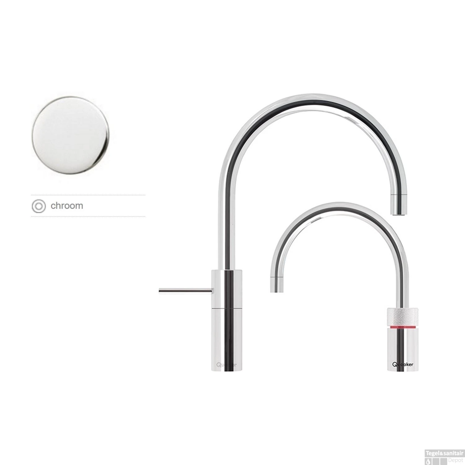 Quooker Cube Nordic Round Twintaps Chroom Met Combi+ Boiler 2 Quooker Cube Nordic Round Twintaps Chroom Met Combi+ Boiler - Afbeelding 2