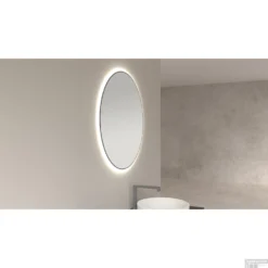 Ronde Spiegel Wiesbaden Novi Met LED, Dimbaar 100 Cm Mat Zwart -Baden Luxe Verkoop novi spiegels zwart sfeer 2