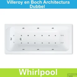 Ligbad Villeroy & Boch Architectura 170x80 Cm Balboa Whirlpool Systeem Dubbel