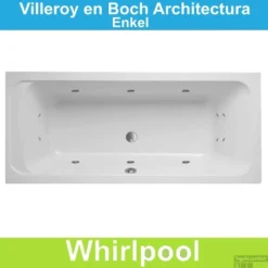 Ligbad Villeroy & Boch Architectura 180x80 Cm Balboa Whirlpool Systeem Enkel