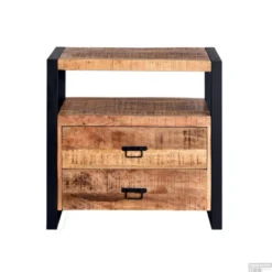 Onderkast Boss & Wessing Mango Wood 60x45x80 Cm Met Mat Zwart Metaal -Baden Luxe Verkoop onderkast bws mango wood 60x45x80 cm detail1