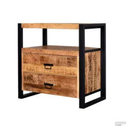 Onderkast Boss & Wessing Mango Wood 60x45x80 Cm Met Mat Zwart Metaal -Baden Luxe Verkoop onderkast bws mango wood 60x45x80 cm detail2