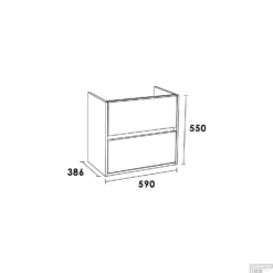 Badkamermeubelset NEXXT Small 60cm Legno Viola 7 Badkamermeubelset NEXXT Small 60cm Legno Viola -Baden Luxe Verkoop onderkast nexxt small 60 tech 5