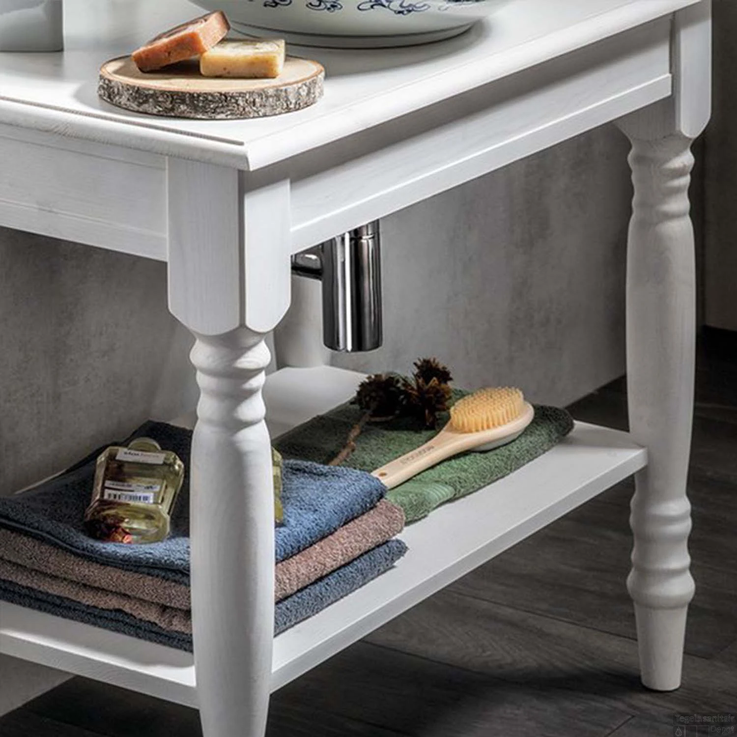 Onderkast Sapho Cimbura 80x50x75cm Oud Wit 3 Onderkast Sapho Cimbura 80x50x75cm Oud Wit - Afbeelding 3