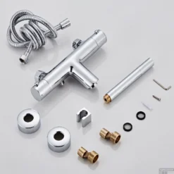 Opbouw Badkraan Boss & Wessing Talpa Met Handdoucheset Messing Chroom -Baden Luxe Verkoop opbouw badkraan boss wessing talpa met handdoucheset messing chroom detail2 1