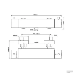 Opbouw Douchekraan Boss & Wessing Cool Touch Geborsteld Messing -Baden Luxe Verkoop opbouw douchekraan boss wessing cool touch geborsteld messing tech