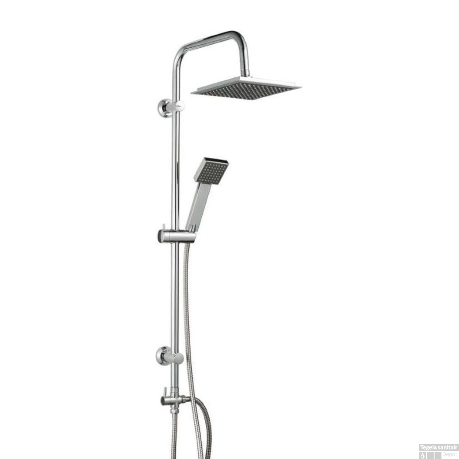 Opbouw Regendouche Haceka Spring Douchekolom Chroom 1 Opbouw Regendouche Haceka Spring Douchekolom Chroom