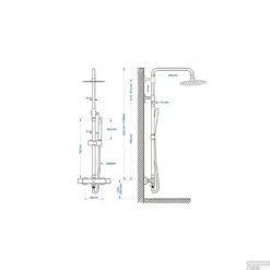 Opbouw Regendoucheset Wiesbaden Caral-Eco Twenty Met Thermostaatkraan Chroom Coating -Baden Luxe Verkoop opbouw regendoucheset wiesbaden caral eco twenty met thermostaatkraan chroom tech