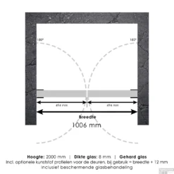Pendeldeuren Compleet Just Creating Profielloos 100x200 Cm Gunmetal -Baden Luxe Verkoop pendeldeuren compleet just creating profielloos 100x200 cm gunmetal tec