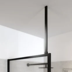 Plafondsteun Tbv Sealskin Soho Inloopdouche 60 Cm Inkortbaar Mat Zwart