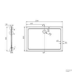 Douchebak Gegoten Marmer Sapho Aqualine 120x80x3 Cm Rechthoek Wit -Baden Luxe Verkoop pq12080 douchebak marmer sapho aqualine 120x80x3 cm rechthoek wit 3